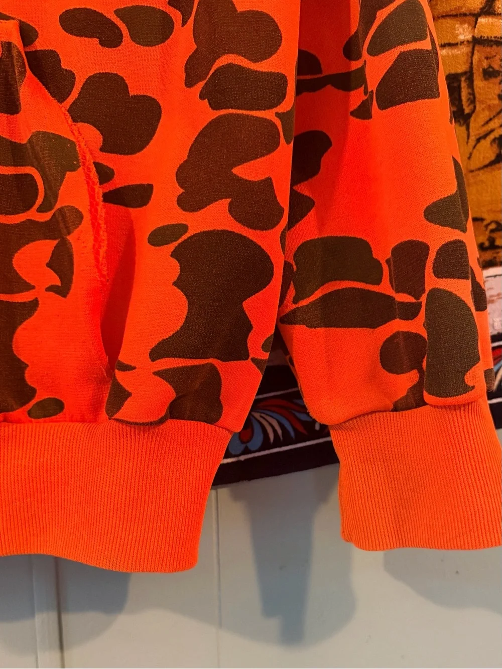 🦺 Vintage (1980s) High-Vis Camo Zip-Up Hoodie 🦺